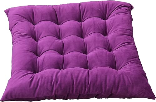 Cojín para silla de salón para muebles de exterior, grueso y cómodo, reclinable, portátil, para patio (púrpura 47.2 pulgadas de largo x 17.7