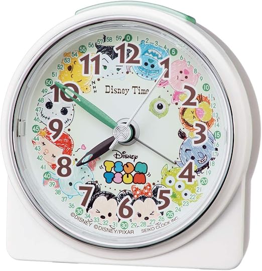 Amazon Co Jp セイコークロック 置き時計 白パール 本体サイズ 8 9 8 6 4 7cm 目覚まし時計 ディズニーツムツム アナログ Fd481w ホーム キッチン