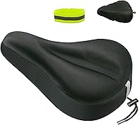 Vista 1 de Funda de Asiento de Bicicleta de Gel Acolchada Cubiertas de Sillín de Bicicleta para Mujeres y Hombres, Funda de Cojín de Asiento de Bicicleta