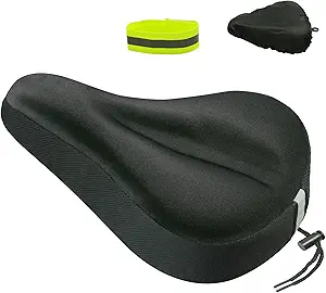 Geronmine Gel Bike Seat Cover Padded Bicycle Saddle Cover for Men & Women