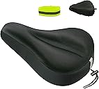 Gel Bike Seat Cover Padded Bicycle Saddle Covers for Women & Men, Most Comfortable Exercise Bike Seat Cushion Cover, Soft for Spin Indoor Outdoor Cycling Class Mountain Stationary Bikes