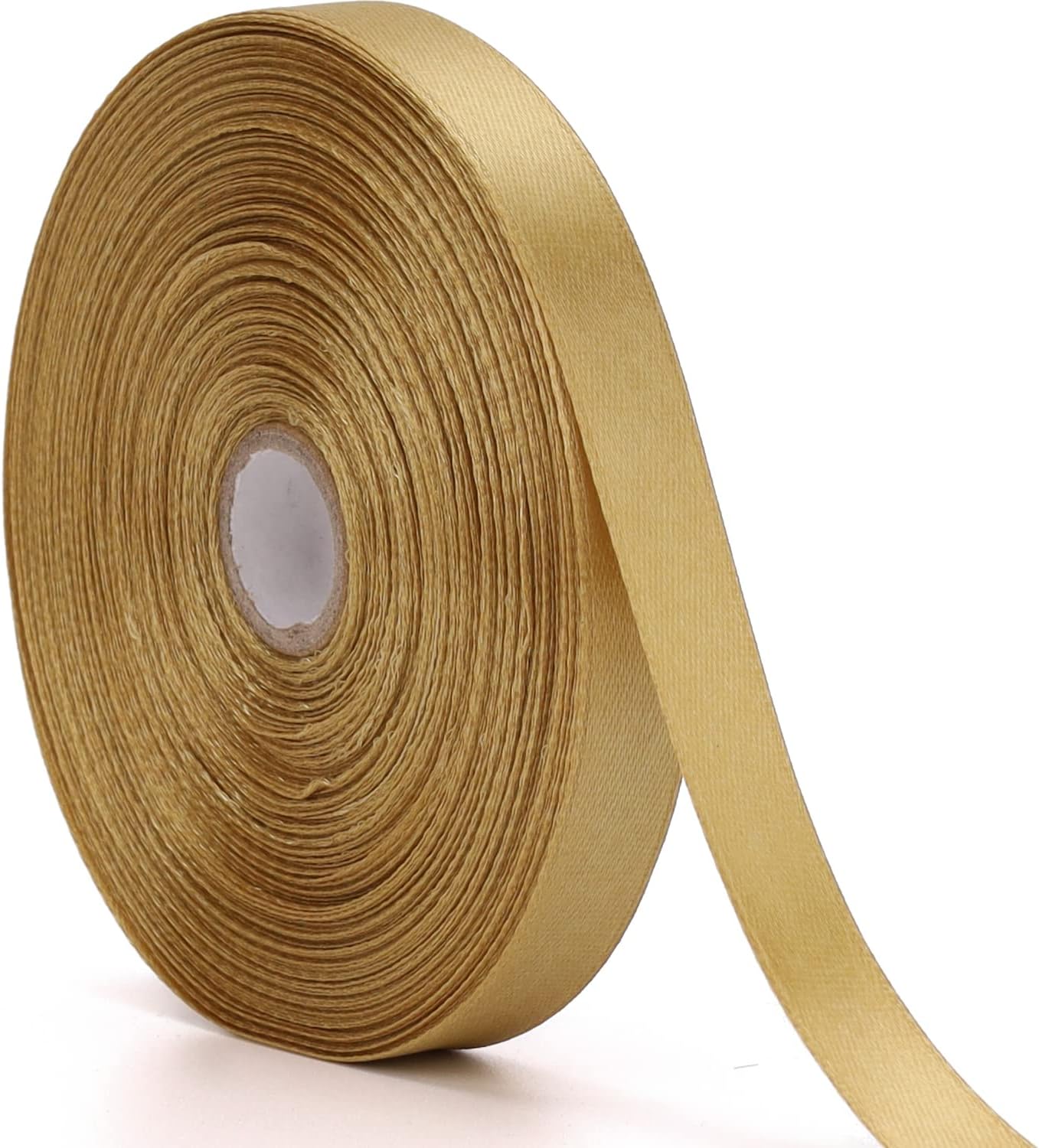 Amazon.com: LEEQE Double Face Gold Satin Ribbon 5/8 inch X 50 Yards ...