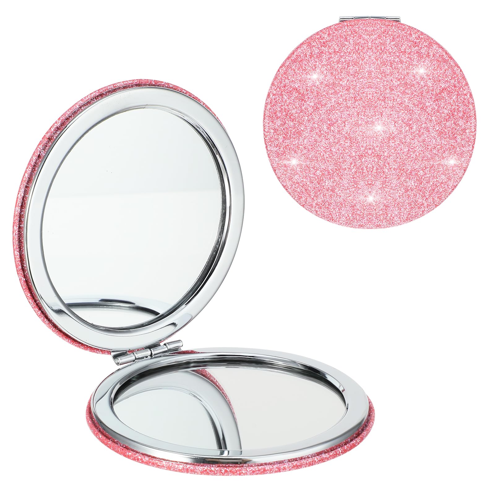 Mabor Compact Mirror Folding Round Mini Makeup Mirror Portable Bling Magnifying Handbag Compact Cute Travel Double-Sided Mirrors for Women Purse Handbag Wallet Home Office