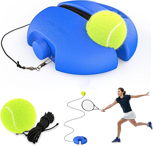 CHEGIF - Pelota de rebote para entrenamiento de tenis, equipo de entrenamiento individual, kit de rebote de tenis portátil, 2 pelotas de cuerda,