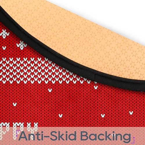 Miniatura 4 de Happy New Year Red 02 Round Area Rug 3ft Machine Washable Circular Rugs for Dining Room Table Bedroom Playroom Throw Rugs for Dog Living Room Floor