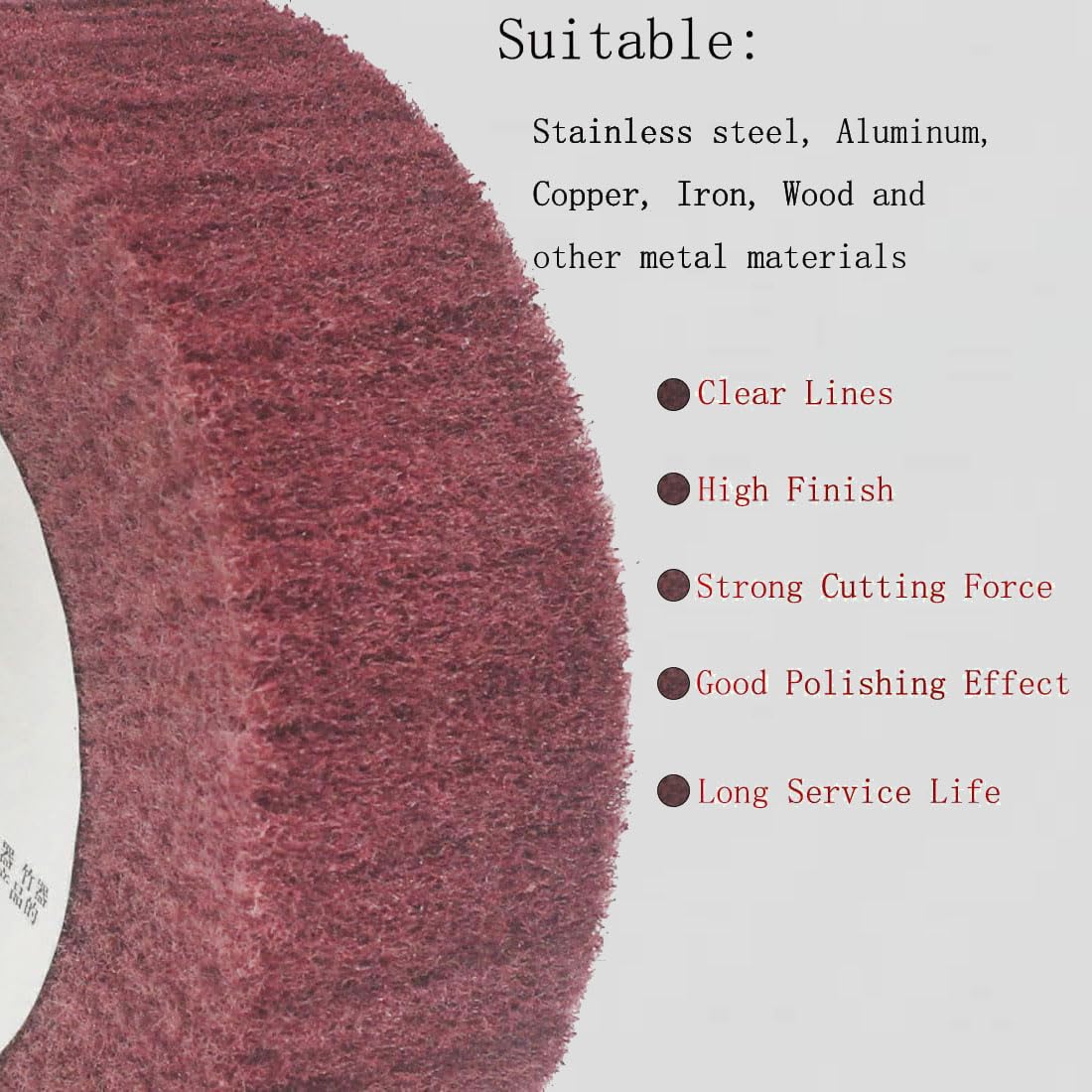 8" Non-Woven Polishing Wheels - 320 Grit -3