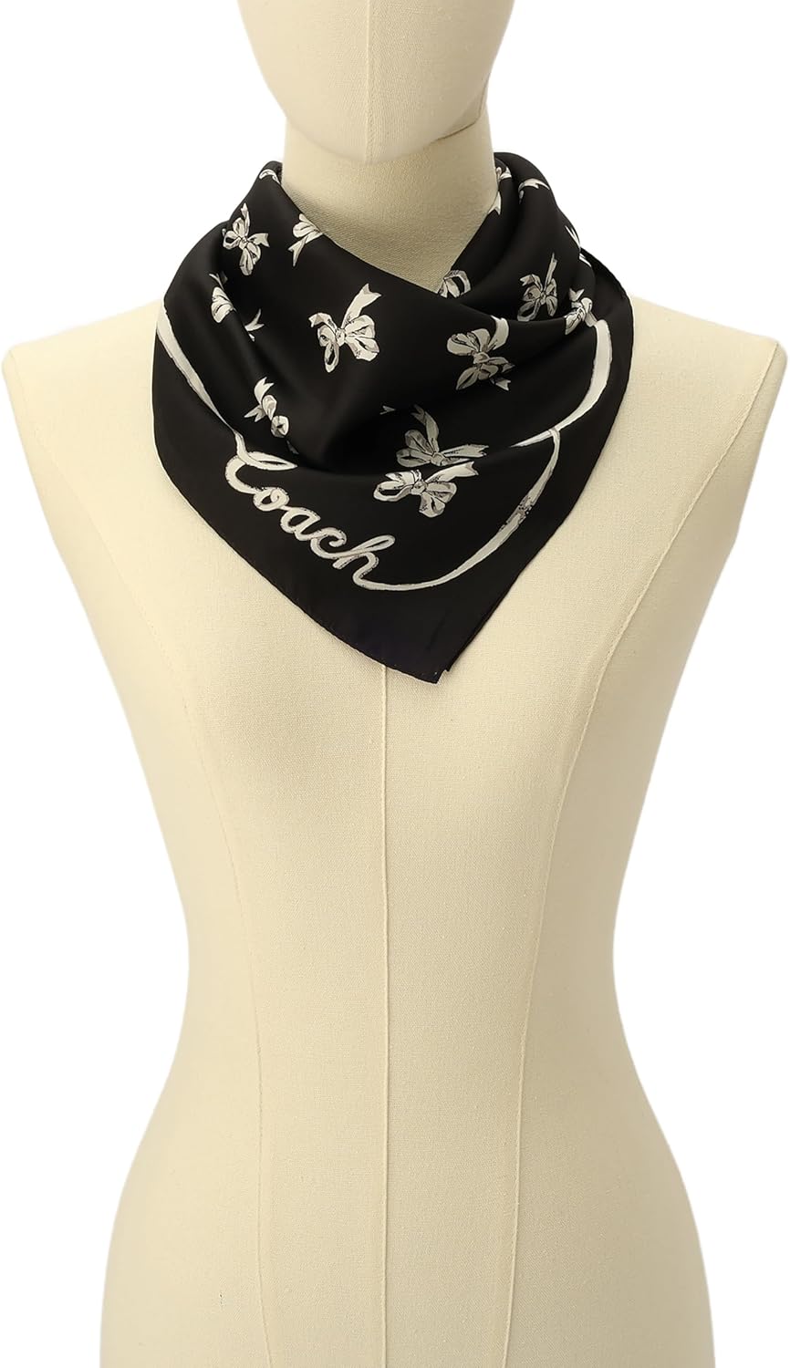 Coach BOWS SILK PRINTED BANDANA