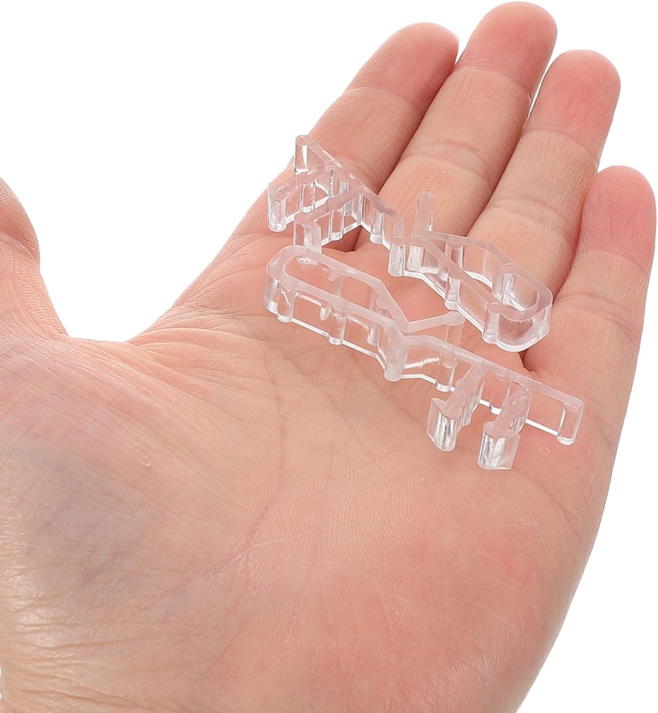 Cabilock Blind Clips for Valance 24pcs Acrylic Window Blind Valance Clips Hidden Channel Window