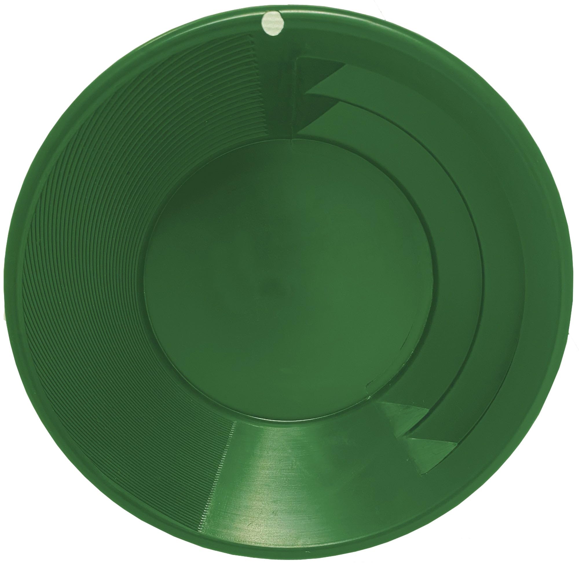 Sluice Fox Gold Pan with Patented Vanishing Riffle Set – Spiral Gold Finishing Pan for Prospecting & Paydirt – Green, Black, Purple – 9”, 11”, or 15” Green 11"