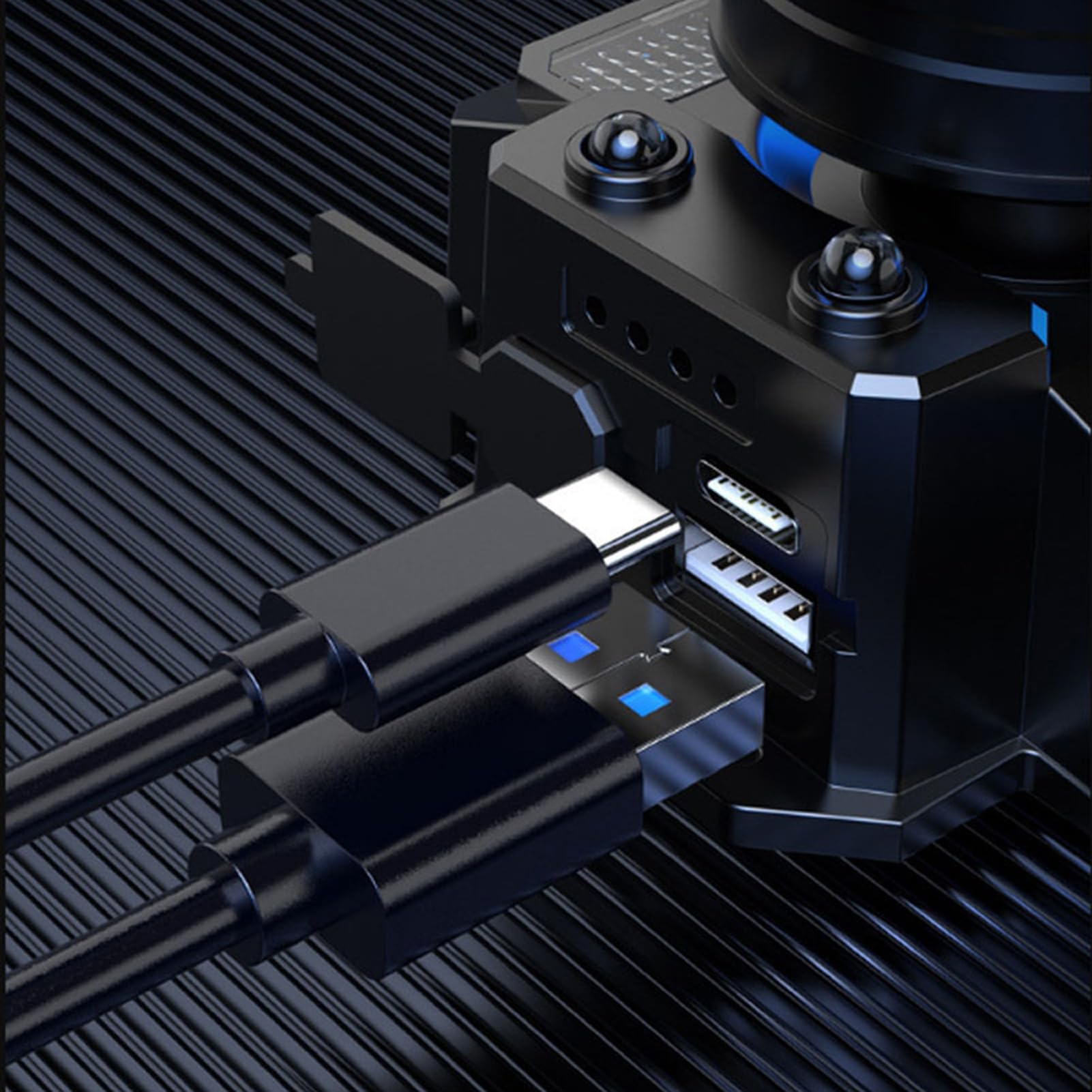 Worparsen High-Brightness Wick Headlamp Distance Zoom Cycling Flashlight USB Rechargeable Led Head Lamp with 4 Modes Adjustable Outdoor Safety Warning Light for Black