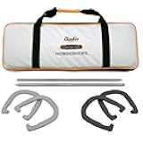 Champions Horseshoe Set | Backyard Games | Tournament Quality Forged Steel Construction, Durable Gray/Black Design