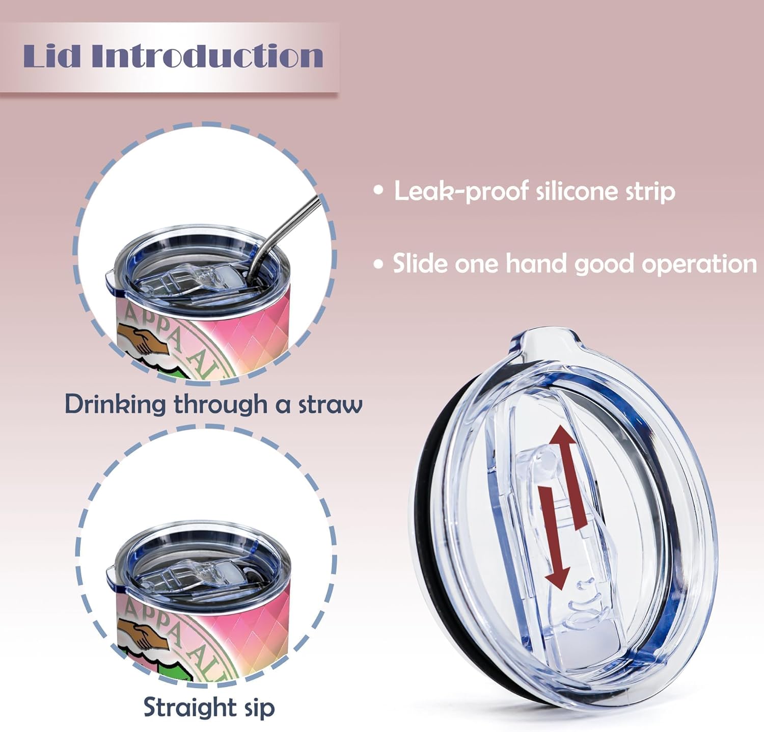 ATHAND AKA Tumbler,AKA Sorority Gifts for Women,1908 Pink and Green 20oz Insulated Stainless Steel Travel Coffee Mug with Lid, Friendship Gift Cup for Sisters, Best Friends, Sorority Presents,1 Pcs - Image 3