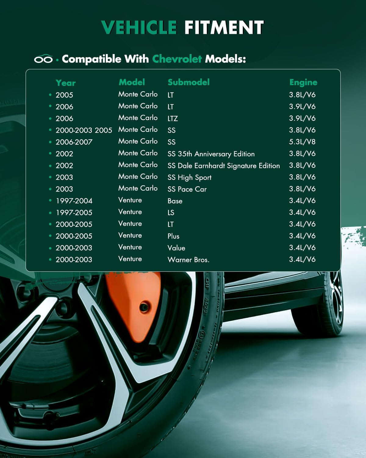 SCITOO Front Left Right CV AXLE for Buick for Chevrolet for Pontiac for Oldsmobile Allure LaCrosse Century Regal Impala Monte Carlo Venture Grand Prix Montana Trans Sport Silhouette Intrigue 5.3L