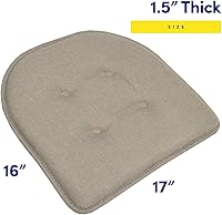 Vista 2 de Sweet Home Collection - Cojín de espuma viscoelástica para silla, con capitoné, parte trasera de goma antideslizante, en forma de U, 17 x 16