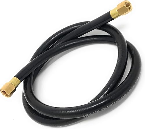 Miniatura 2 de Lavadora a presión de manguera de gas propano LP de 5 pies, conjunto de manguera de aire de 38 pulgadas de llamarada hembra x conector de