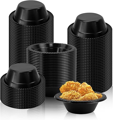 Cuencos de plástico desechables de 12 onzas de 5.8 pulgadas, cuencos de postre, cuencos de plástico desechables para ensaladas para helado, frutas,