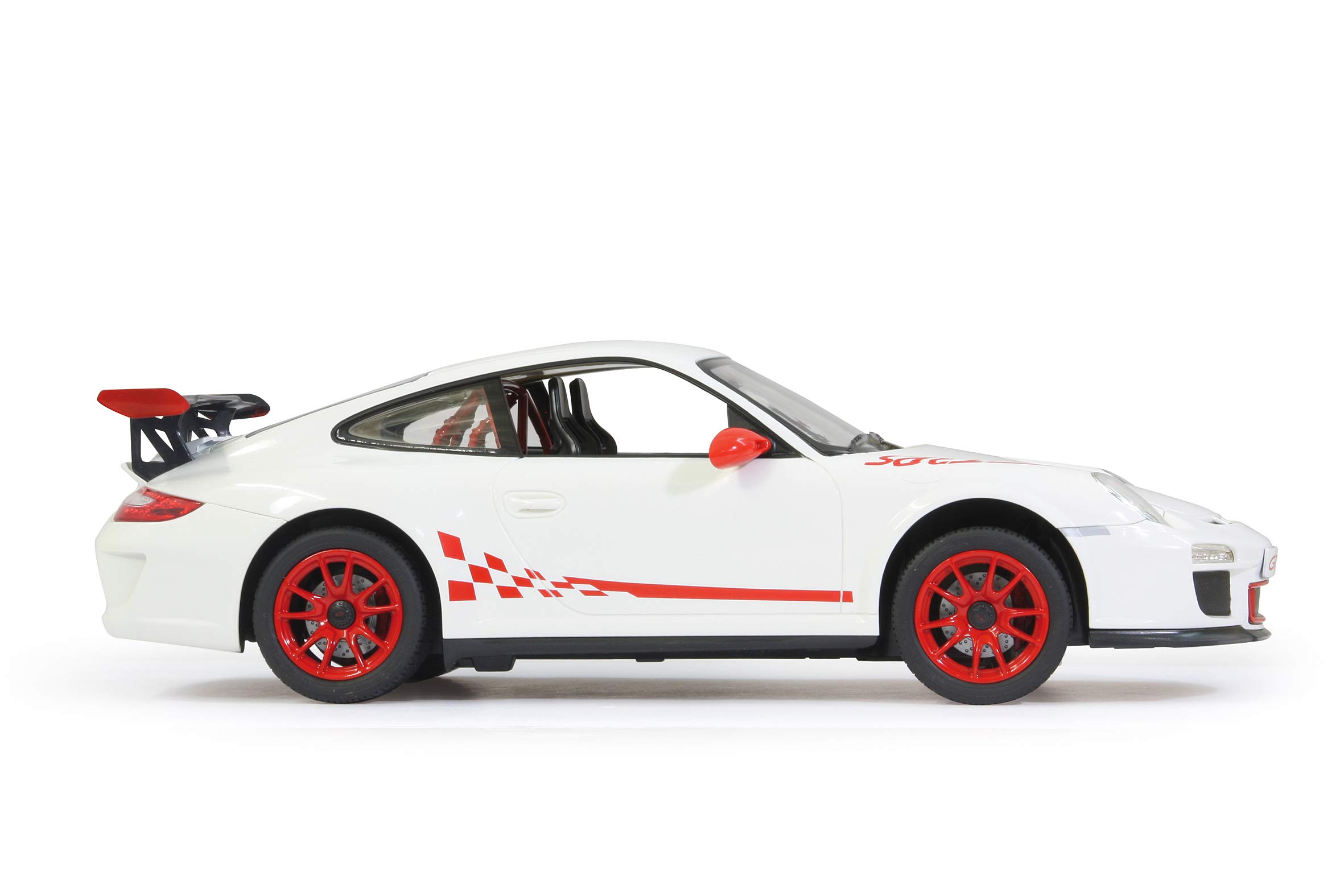 JAMARA 404311 Porsche GT3 RS 1:14 biała licencja 2,4 GHz, do 1 godz. czasu jazdy przy 11 km/h, LED, idealnie odwzorowane szczegóły, szczegółowe wnętrze, wysokiej jakości wykonanie