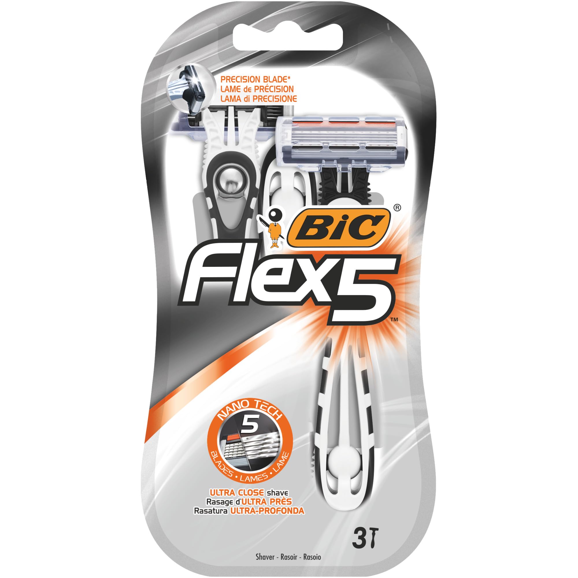 BIC Maquinilla Afeitar Desechable - 3 Cuchillas, 3 unidad, 1 (Paquete de 3)