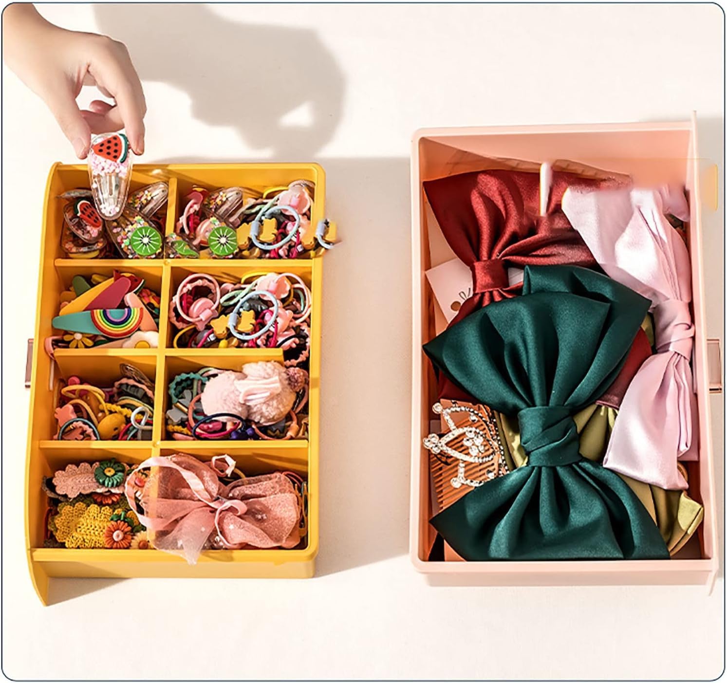Organizador de Maquillaje Caja de Almacenamiento de cosméticos con asa portátil El Organizador Puede almacenar Sus cosméticos, Organizador de cajones de artículos de tocador, Puede limpiarlo