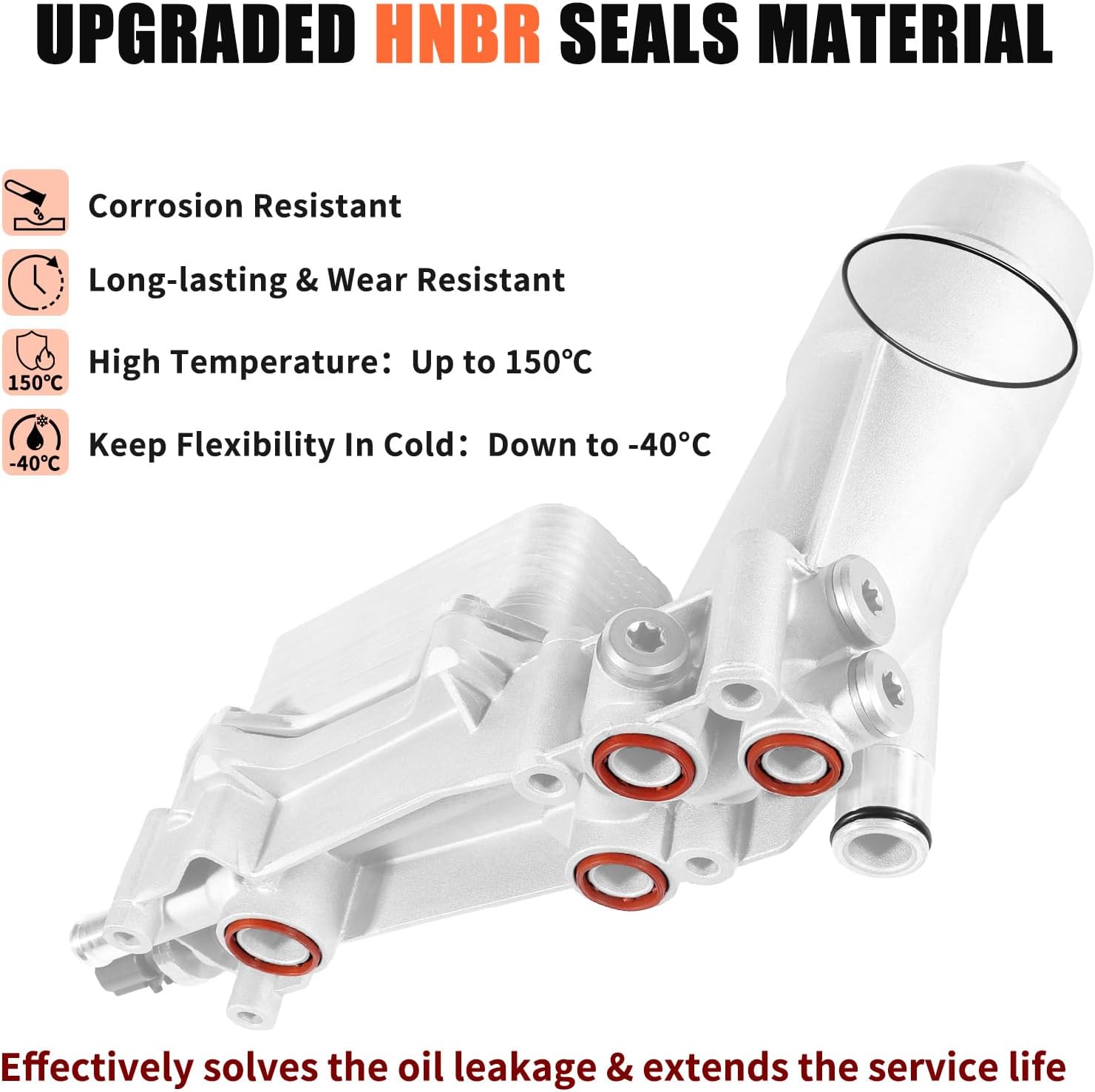 Upgraded Full Aluminum Engine Oil Filter Housing & Cooler Kit for 2017-2018 Jeep Wrangler/Grand Cherokee/Dodge 3.6L - Replace 68310865AB, 926-959 | Leak-Proof & High-Temp Resistant