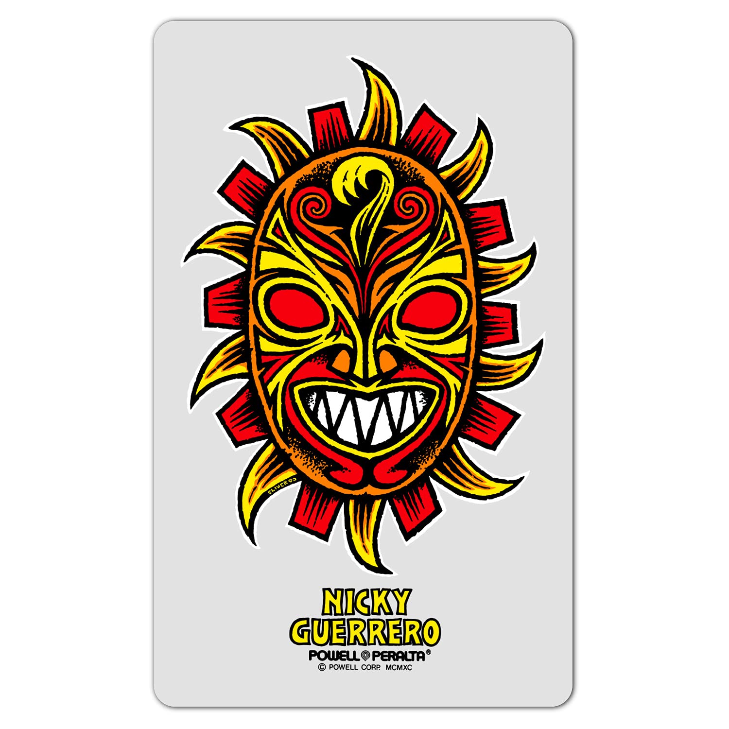 Powell Peralta Skateboard Sticker Nicky Guerrero Mask Old School Re-Issue