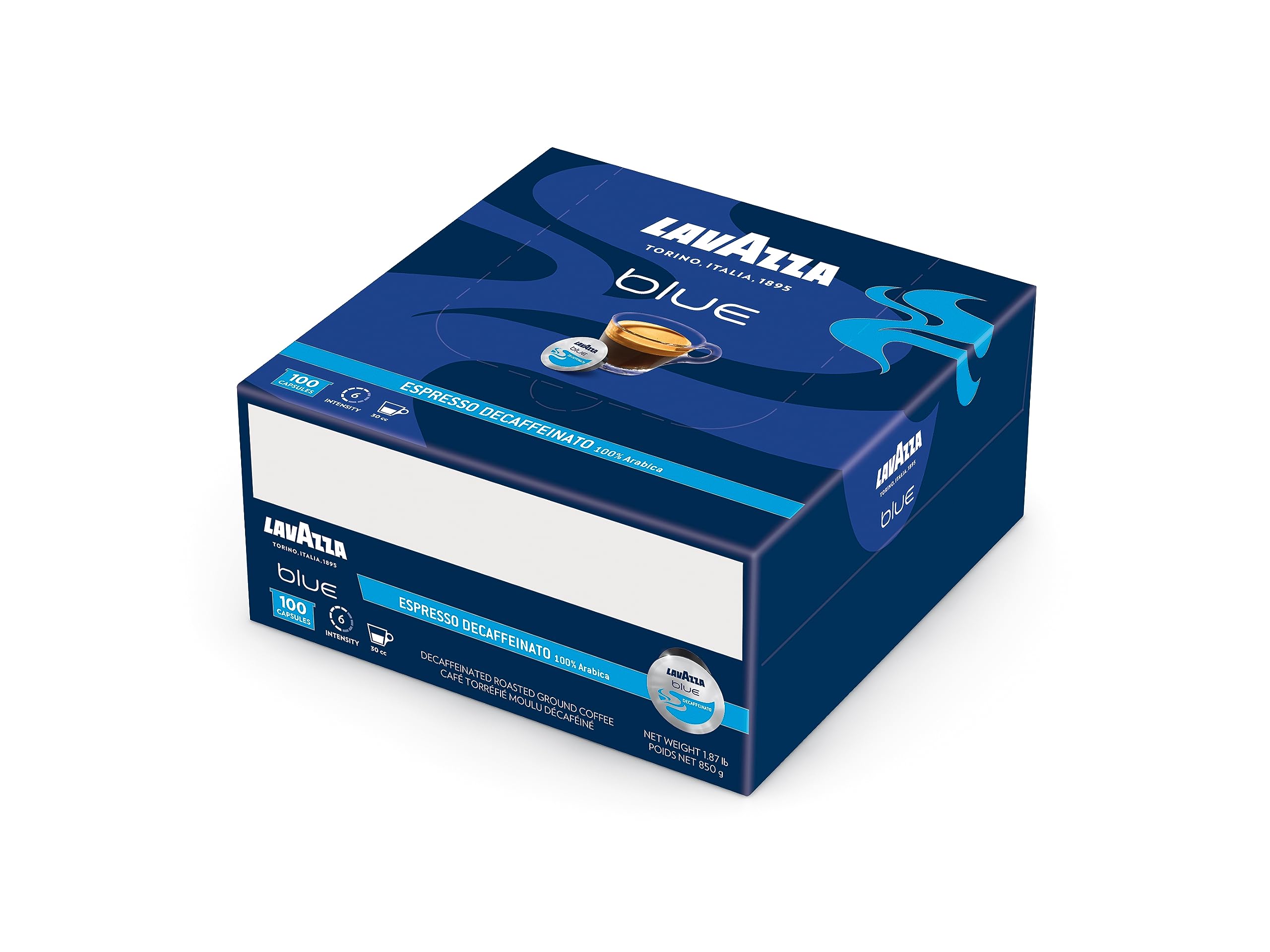 Lavazza Blue Espresso Decaffeinato entkoffeiniert Kapsel Nr. 518 - 100 Stk Kaffee-Kapseln für Kapselmaschine