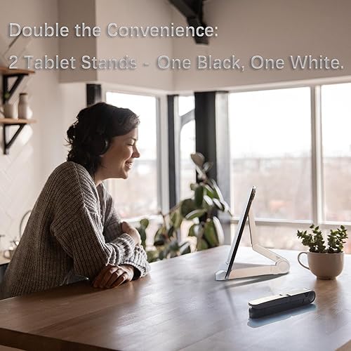 Miniatura 2 de 2 soportes para tablet de escritorio, soportes portátiles ajustables, compatibles con tabletas de 4 a 13 pulgadas como iPad Pro 11, 9.7, 10.5, 12.9,