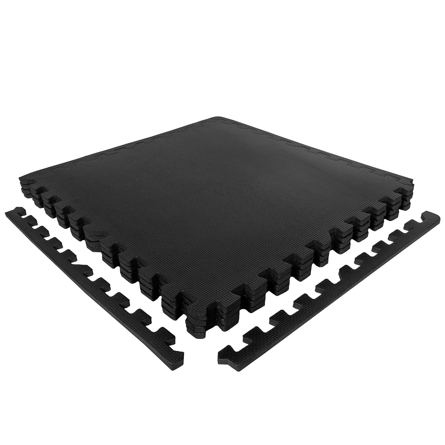 VirtuFit Fitness Puzzle - Tappetino - 4 Pezzi - 120 x 120 cm - Nero