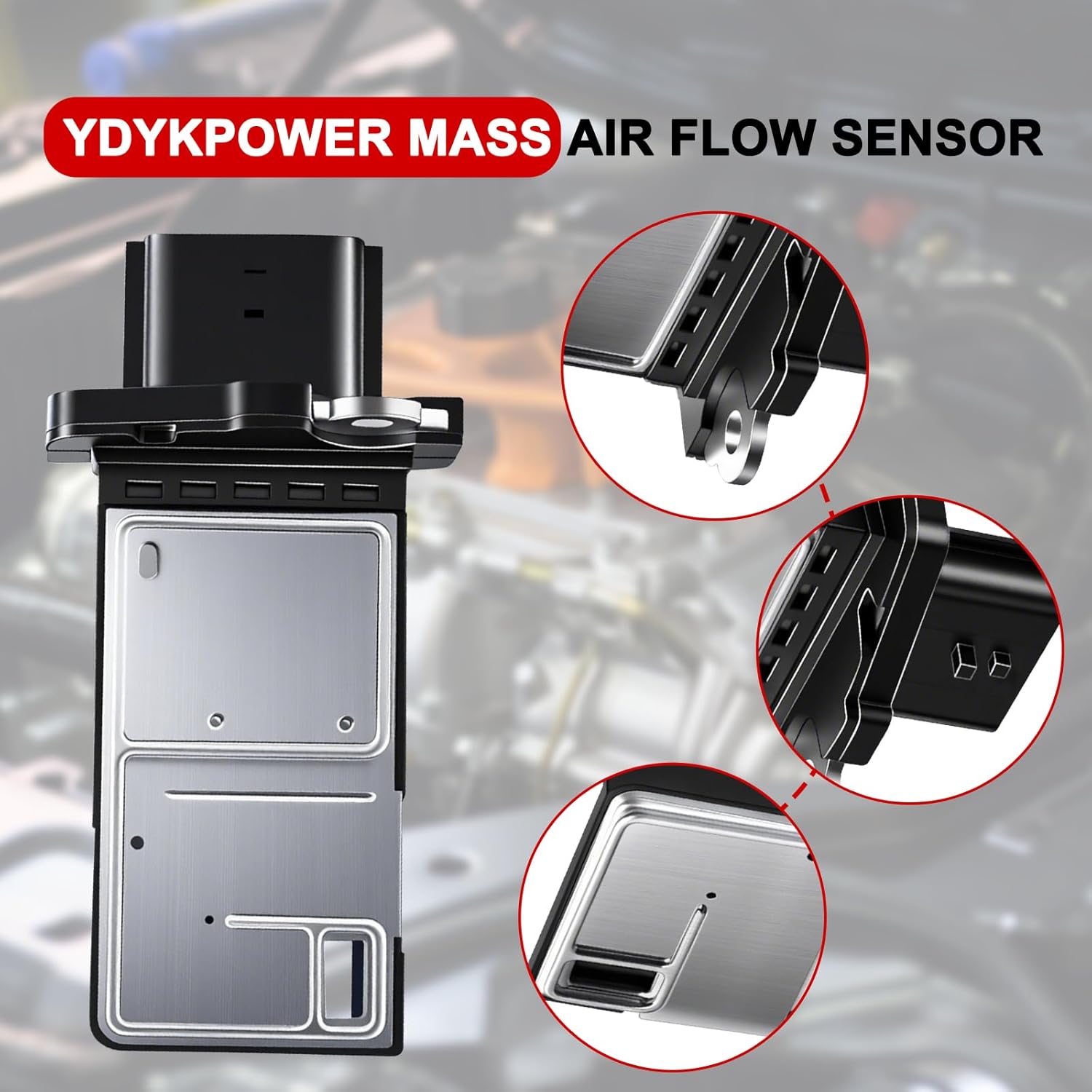 Mass Air Flow Sensor Meter 22680-7S000 MAF Sensor Compatible with Nissan for Infiniti for Murano for Sentra for G35 for Xterra for G37 for 350Z for 370Z for Frontier for Suzuki, AF10141