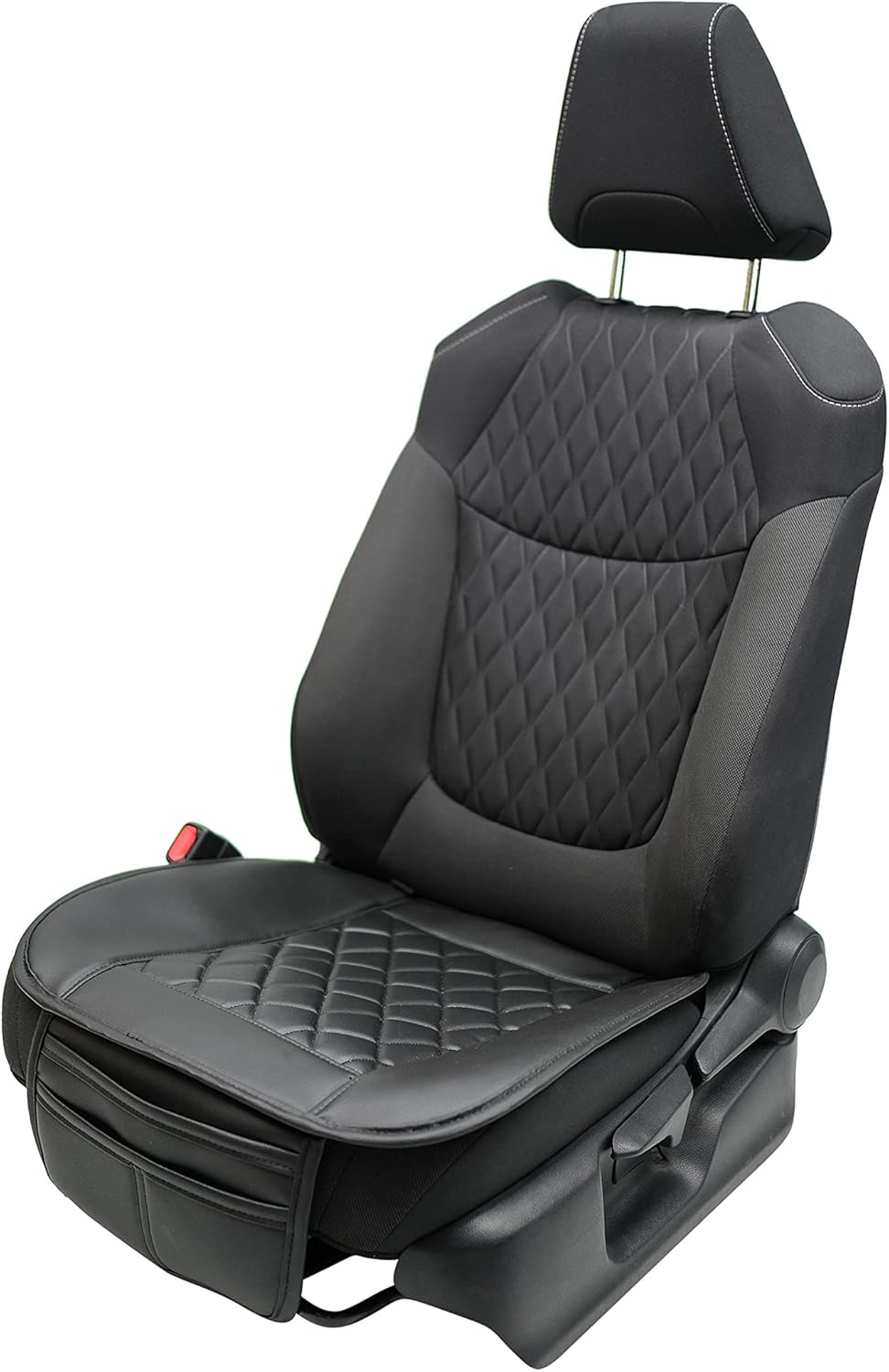 Ambesonne Golf Car Seat Hoodie, Club and Ball Sport Theme Equipment Stroke Play Golfer Activity Leisure Hobby Design, Car Seat Cover Protector Non Slip Backing Universal Fit, 30" X 57", Beige Red