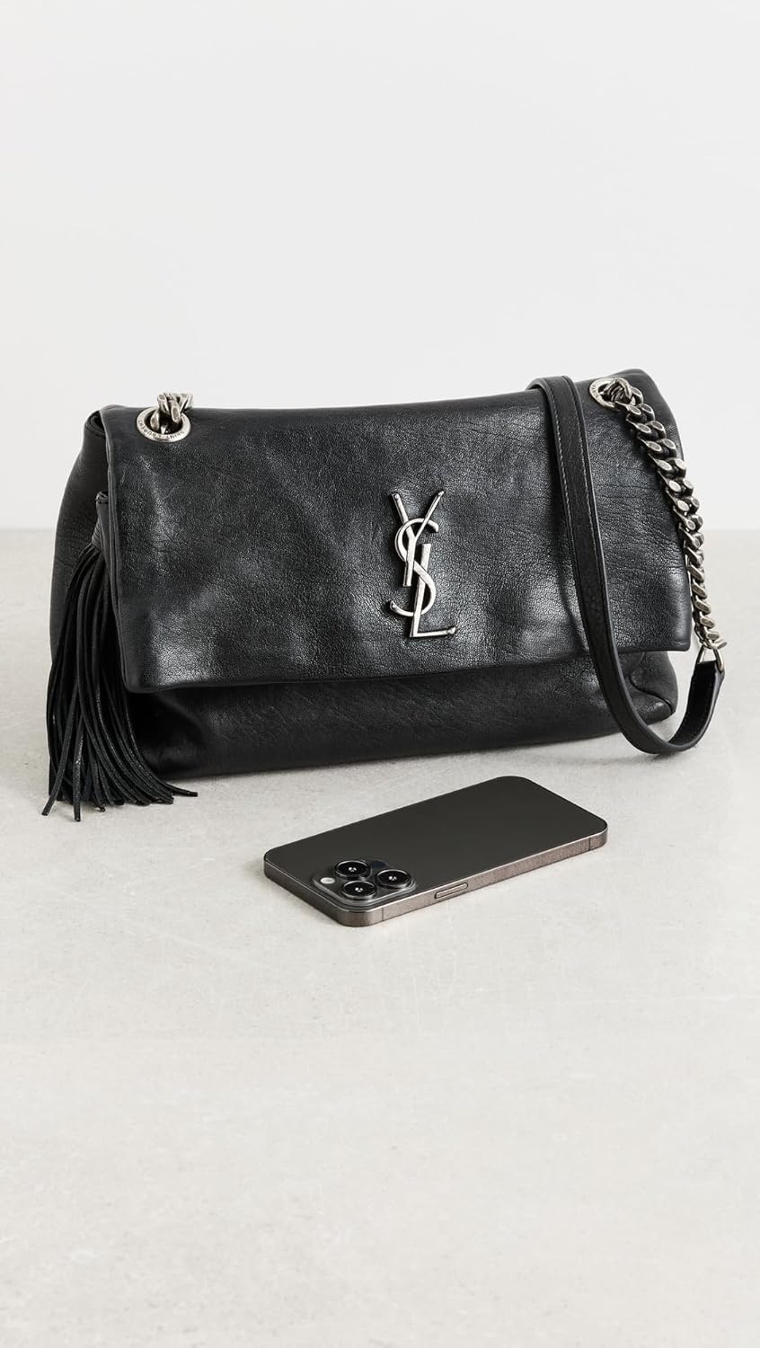 WHAT GOES AROUND COMES AROUND Women's Pre-Loved YSL Black Leather West Hollywood Shoulder Bag - Image 3