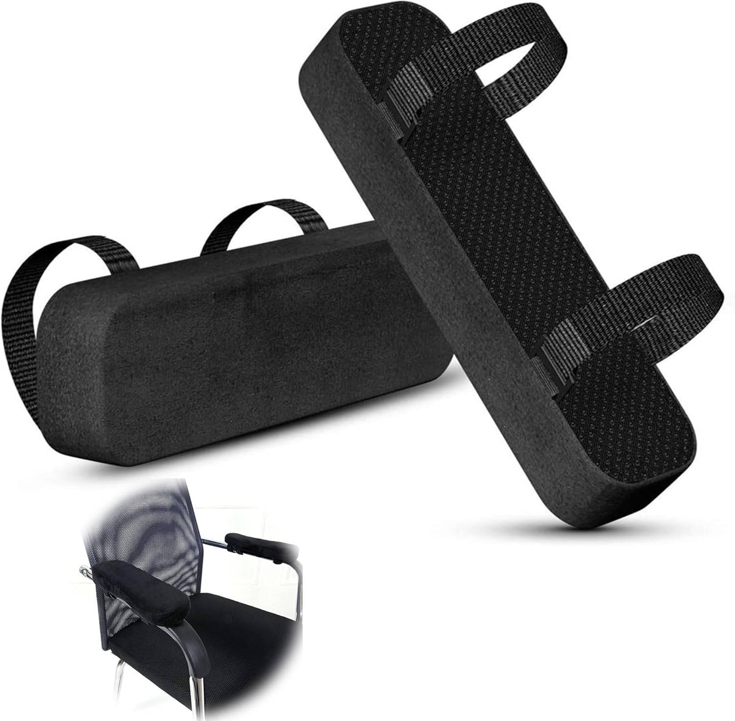 2 szt. podkładki pod nadgarstki do krzesła biurowego, wygodne, ścieralne w pralce, efektywne łagodzenie bólu, 25x7,5x3 cm, pianka pamięciowa, ergonomiczne podkładki pod nadgarstki do krzesła biurowego