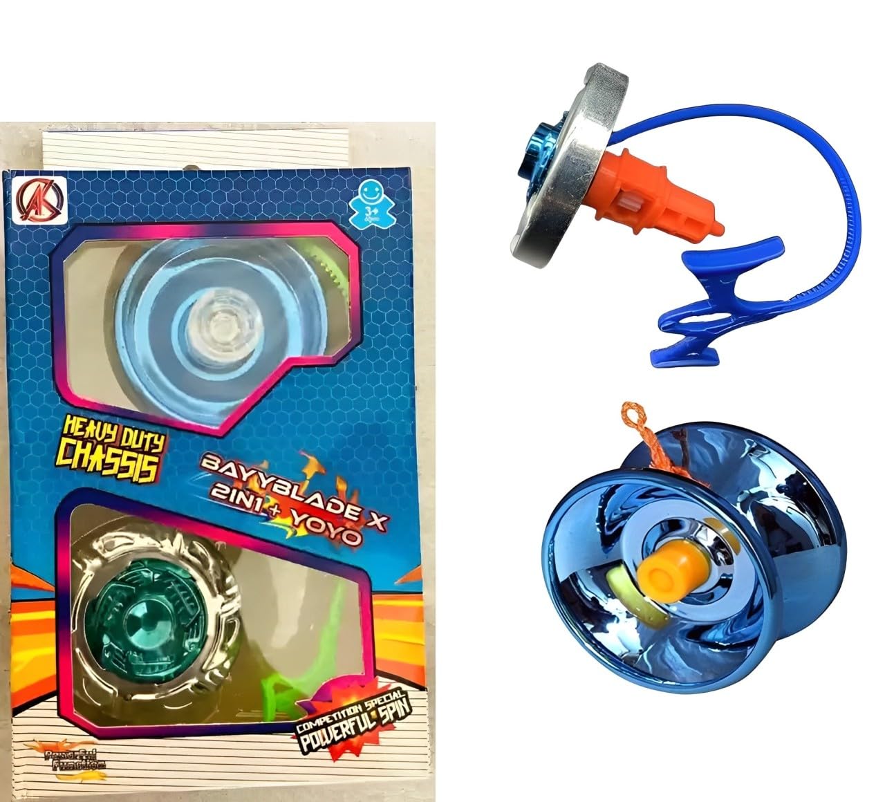 YBN Metal Fusion Spinning Toy for Kids Metal Yoyo for Kids Colorful Professional 2 in 1 Bearing Alloy Yo-yo with String Ring Birthday Gifts for Children (BAYBLADE-YOYO-2IN1) (B0D85YTR7M) Amazon Price History, Amazon Price Tracker