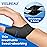 Velpeau Thumb Compression Sleeve for Tendonitis (Pack of 2), Seamless Technology, Gloves Wraps for Arthritis Pain Relief for Women & Men, Splint Liner, Fits Both Hands (Black, Short Version, M)