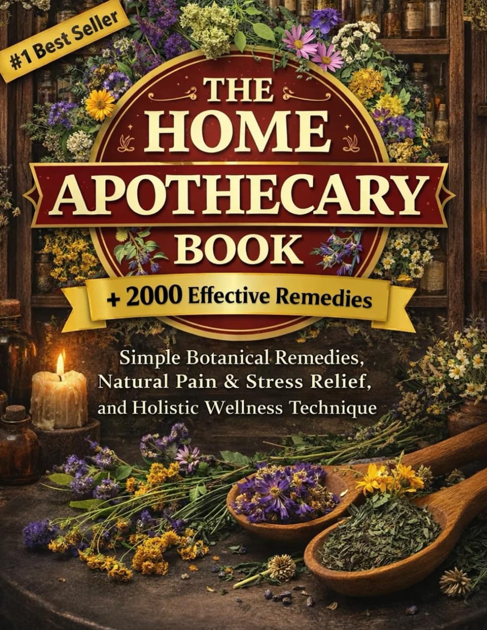 The Home Apothecary Book: Simple Botanical Remedies, Natural Pain & Stress Relief, and Holistic Wellness Techniques