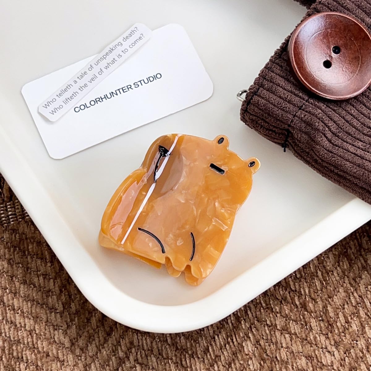 Novelty Lovely Capybara Hair Clips,Acetate Hair Clips,Small Claw Clips for Girl,Hair Accessories - Image 2