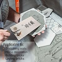 Vista 5 de KSEIBI 281380 Paleta de ladrillo de cubo estrecho con mango de madera, punta cuadrada, paleta de albañilería (8 pulgadas-7.874 in)