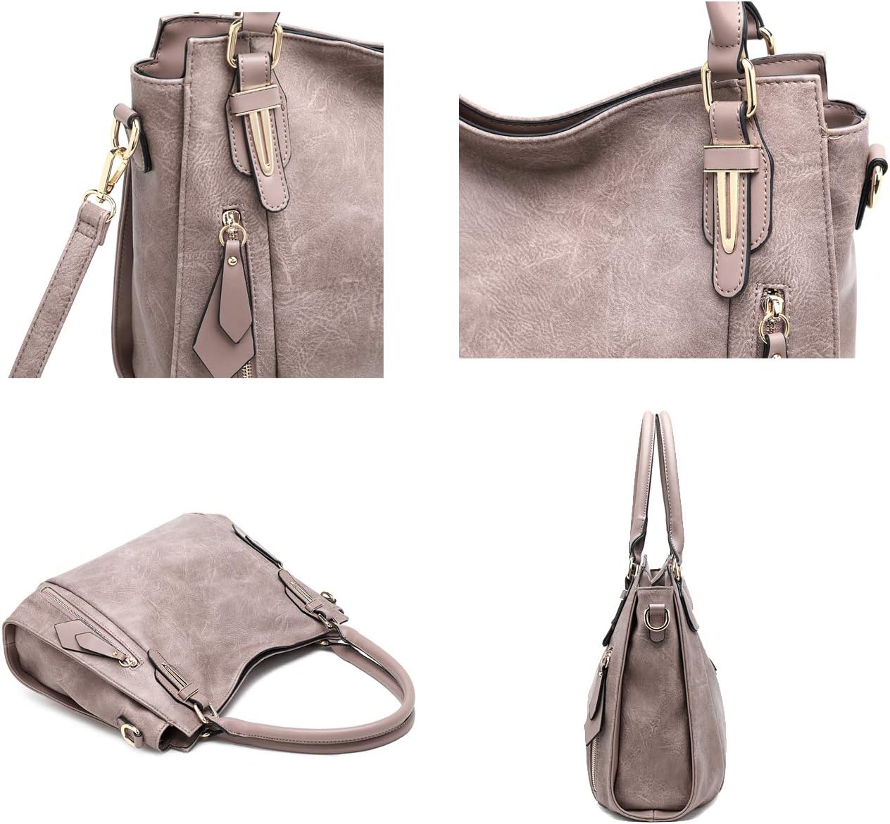 Women Tote Bag Handbags PU Leather Fashion Hobo Shoulder Bags with Adjustable Shoulder Strap - Image 5