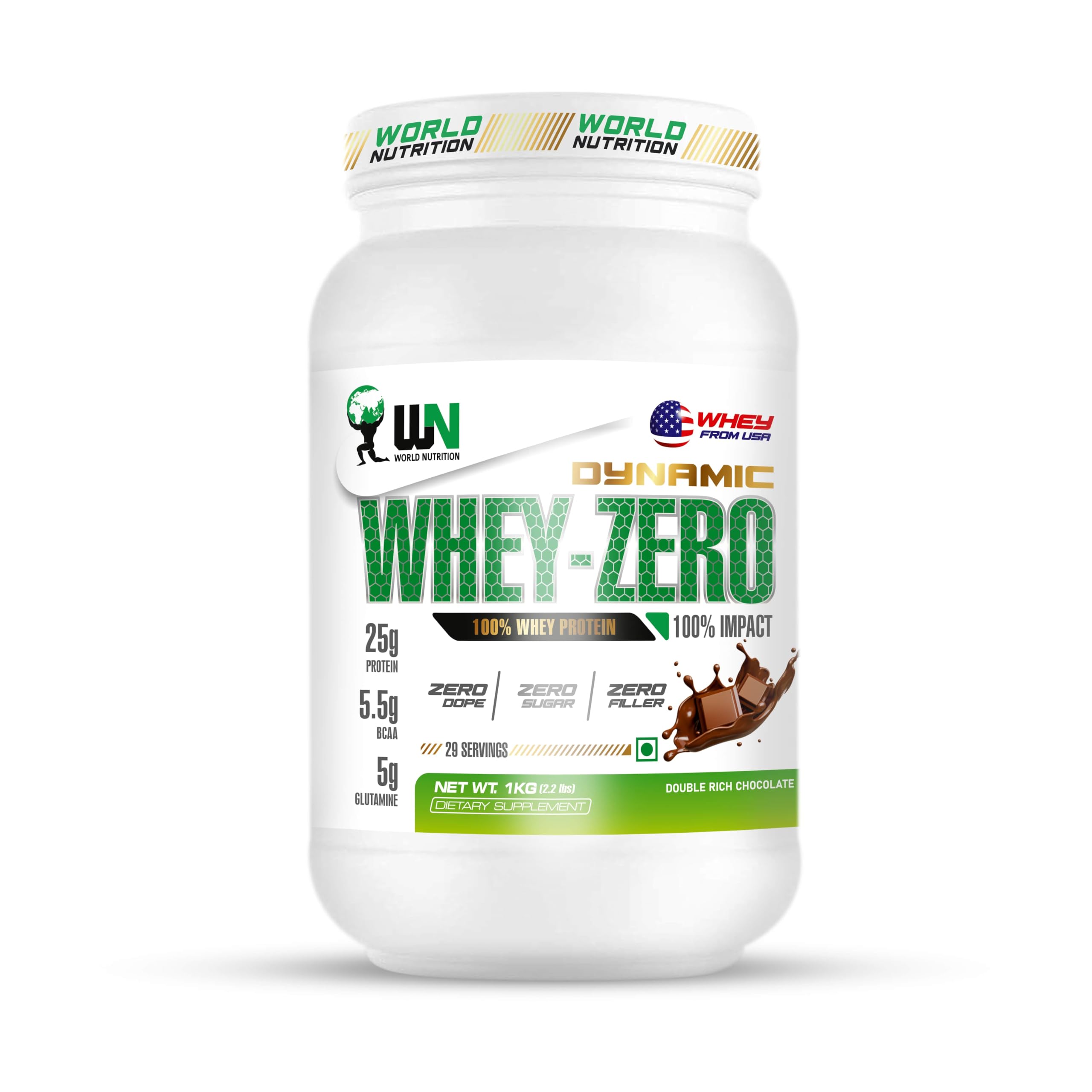 Dynamic Whey-Zero | Whey Protein Powder with 25g Protein, 5.5g BCAA & 5g Glutamine | For Muscle Growth, Workout Recovery & Strength Support | Cookies & Cream - 1Kg — Amazon image 5