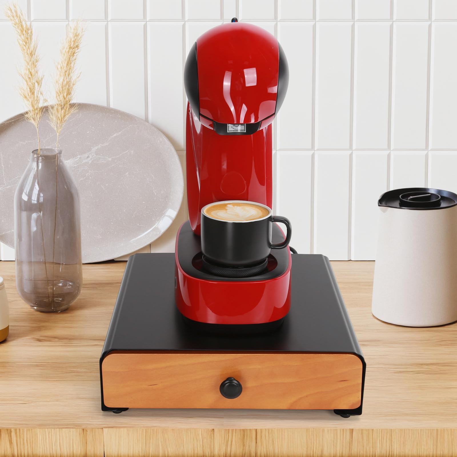 Porte Capsules Compatible avec Dolce Gusto Capsules,Porte Dosette de Café,Boite Range Dosettes de Café, Tiroir Rangement pour 30 Capsules.