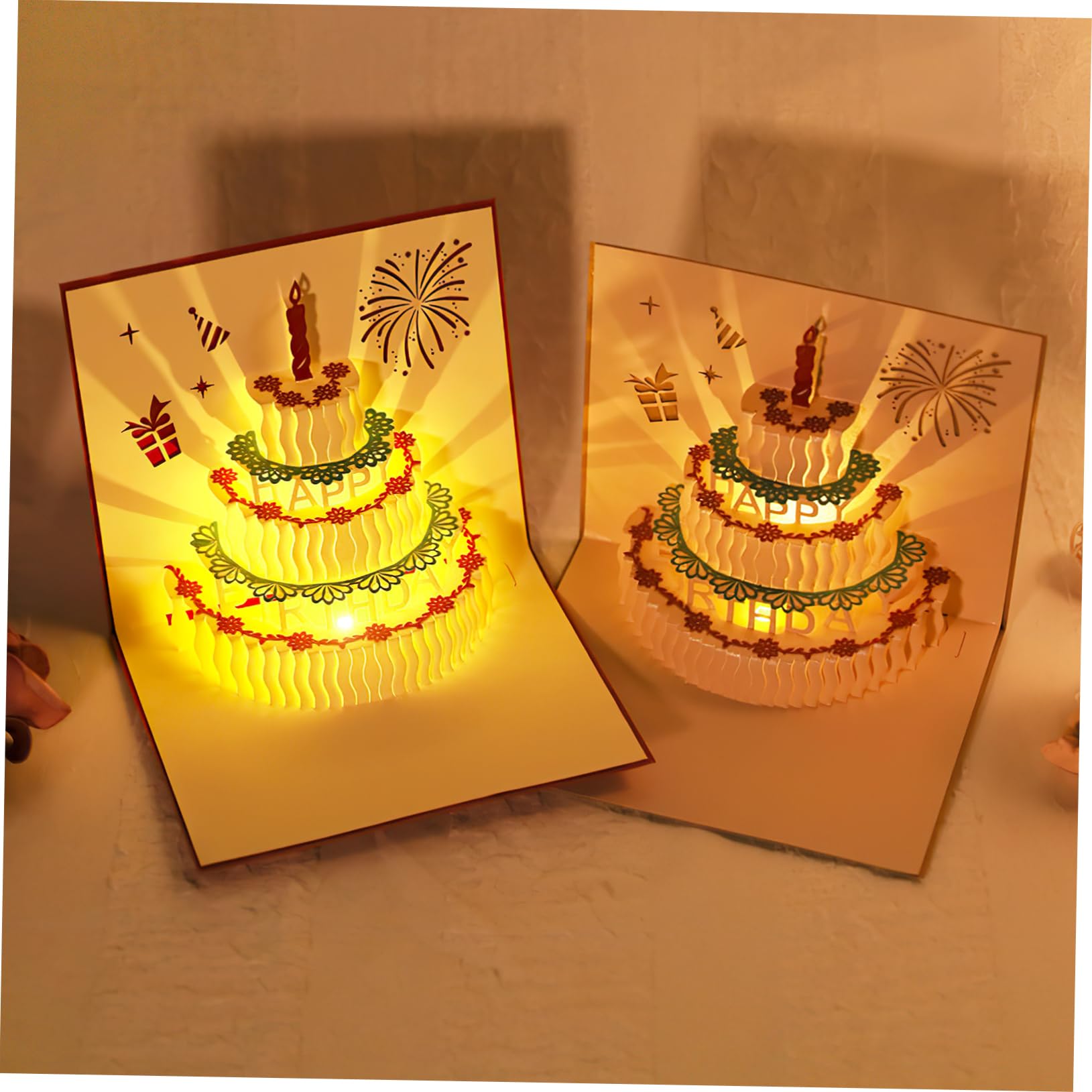 Abaodam 3stücke Geburtstagskarte Mit Musik Und Licht Kreative Glückwunschkarte Für Besondere Anlässe Handmade Geburtstagsgeschenk Für Freunde Und Familie Stilvolles Design Aus