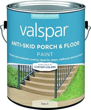 Valspar 82033 Tint Base 4 Concrete & Masonry Anti-Skid Floor Paint, 1 Gallon