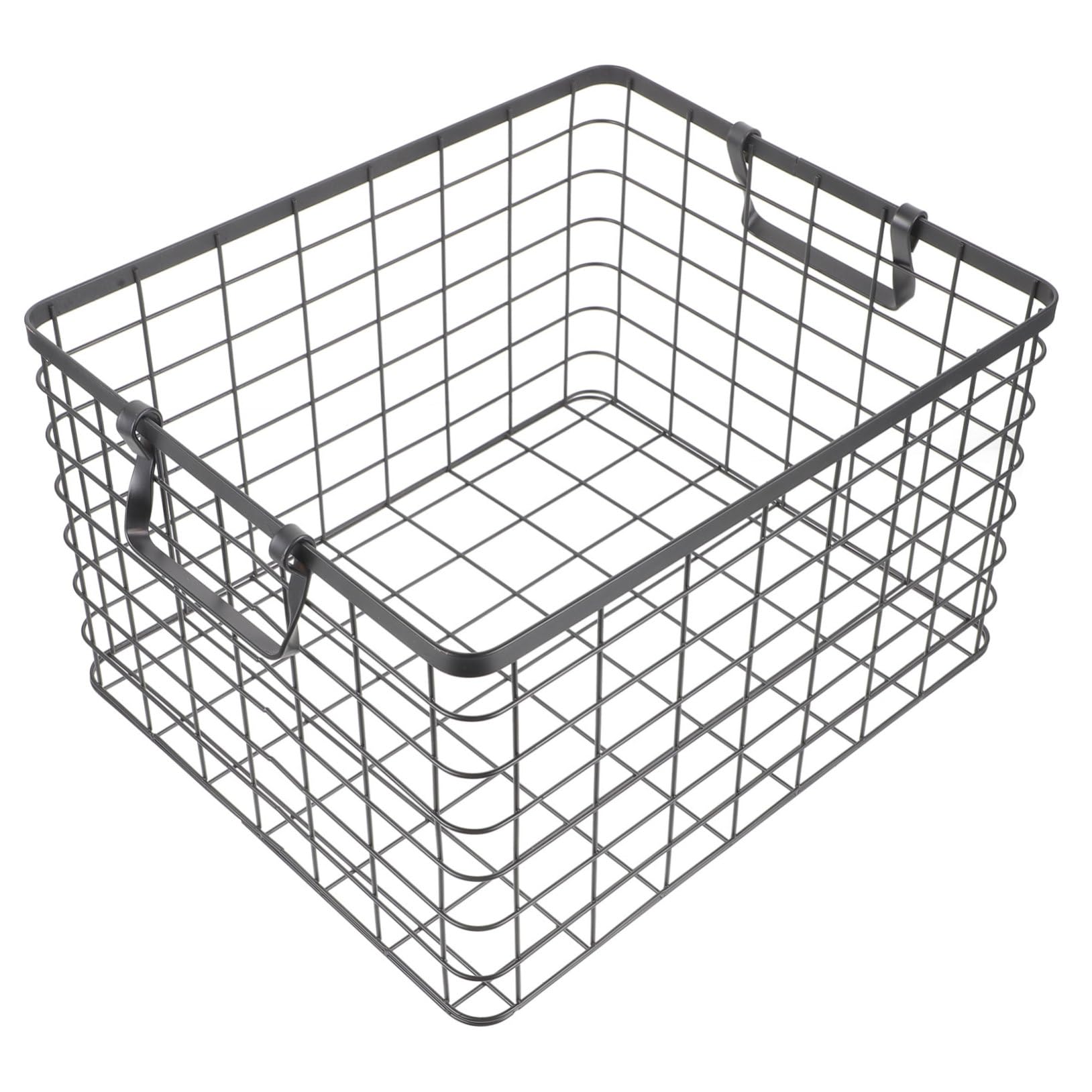 HANABASS Cesta de Almacenamiento de Leña de Hierro Gran Capacidad y Asa Plegable para Organizar y Transportar Madera en Exteriores