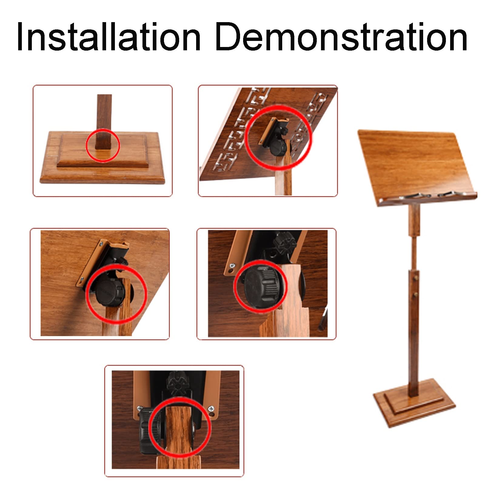Atril con Soporte para teléfono y micrófono, Atril de Metal Plegable para partituras, Atril para Orquesta, se Puede Utilizar como Atril de Lectura y el Atril Tiene una Base Engrosada