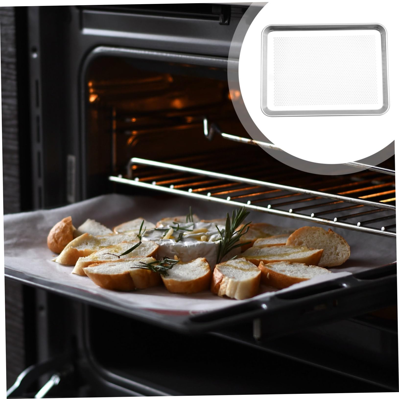 LABRIMP Plaque de Cuisson Rectangulaire Perforée, Plat à Four