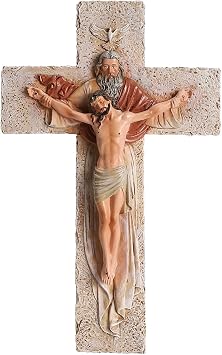 Rlcvecv Crucifix Wall Cross,Jesus Wall Art Cross Decor Catholic Gifts,Religious Crosses for Home Decor