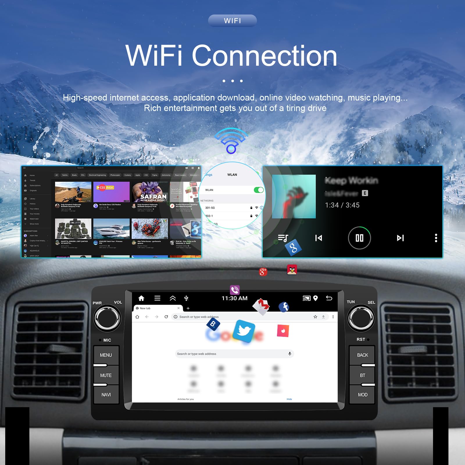 7" Pantalla Radio Coche para Toyota Corolla E120 2000-2006 2+64G | Android 13 Inalámbrico Carplay Android Auto, 7" IPS Pantalla táctil Radio con Bluetooth/WiFi/GPS/Cámara de Seguridad/FM/RDS