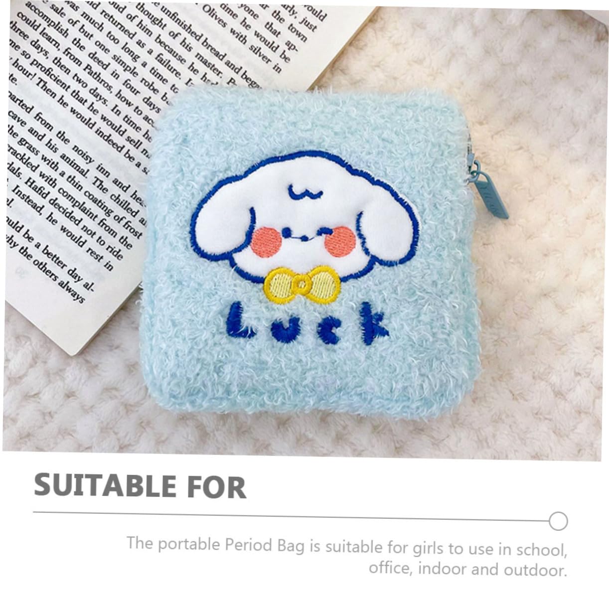 12piezas Bolsa De Almacenamiento De Toallas Sanitarias Bolsa Menstrual Reutilizable y Lavable Organizador De Compresas Para Niñas y Mujeres Diseño De Animales Para Viajes y Uso