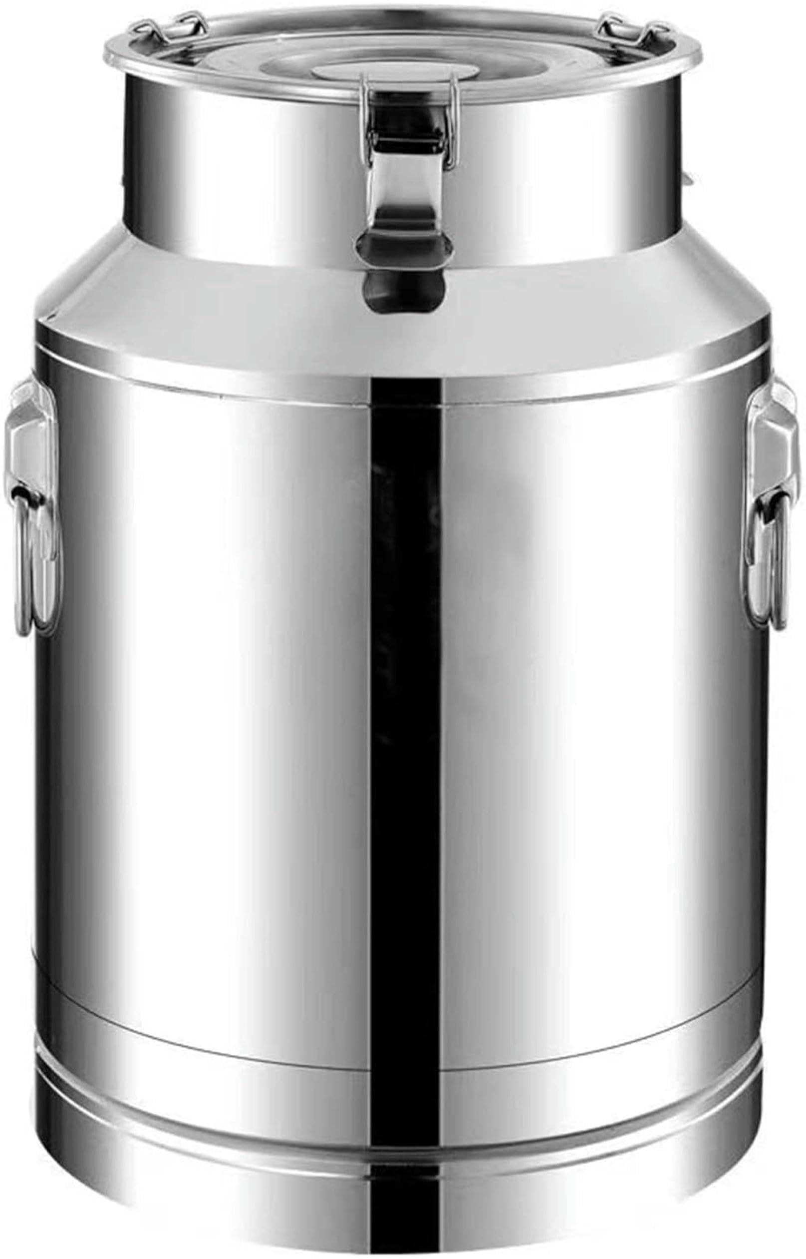 JYBNBBE Airtight Milk Can Storage Bucket, Stainless Steel Food Container with Silicone Seal for Home, Restaurant, Camping (6L)