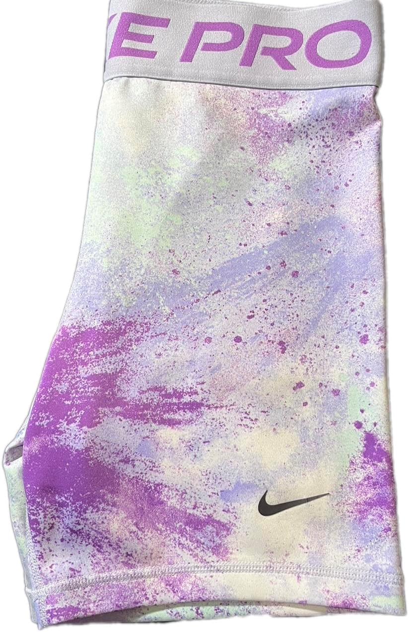 Run Wild 3 Inch Purple Chalk Shorts Girls Size Large Color Purple and White